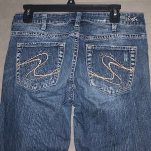 Silver boot cut jeans